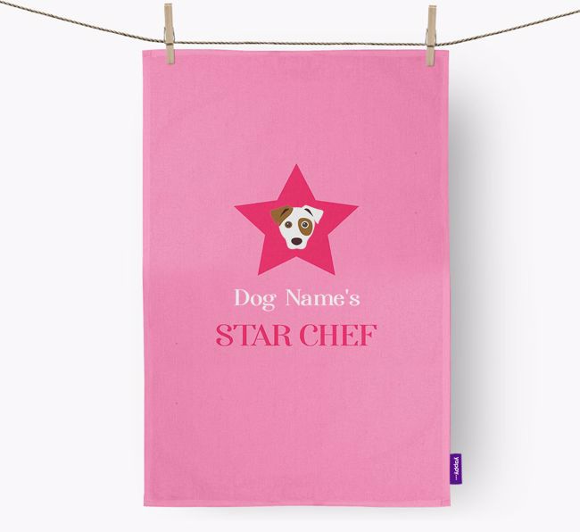 '{dogsName}'s Star Chef' - Personalized {breedFullName} Dish Towel